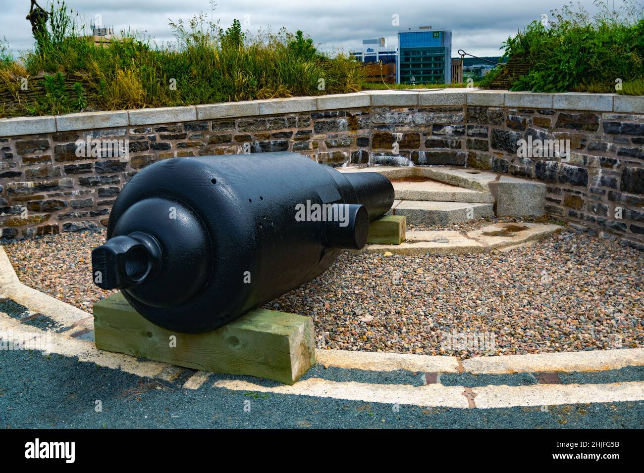Gusseisen, 10 Zoll, 18 Tonnen, Mk. III Muzzleloading Rifle mit Millar-Muster breeching Ring Stockfoto