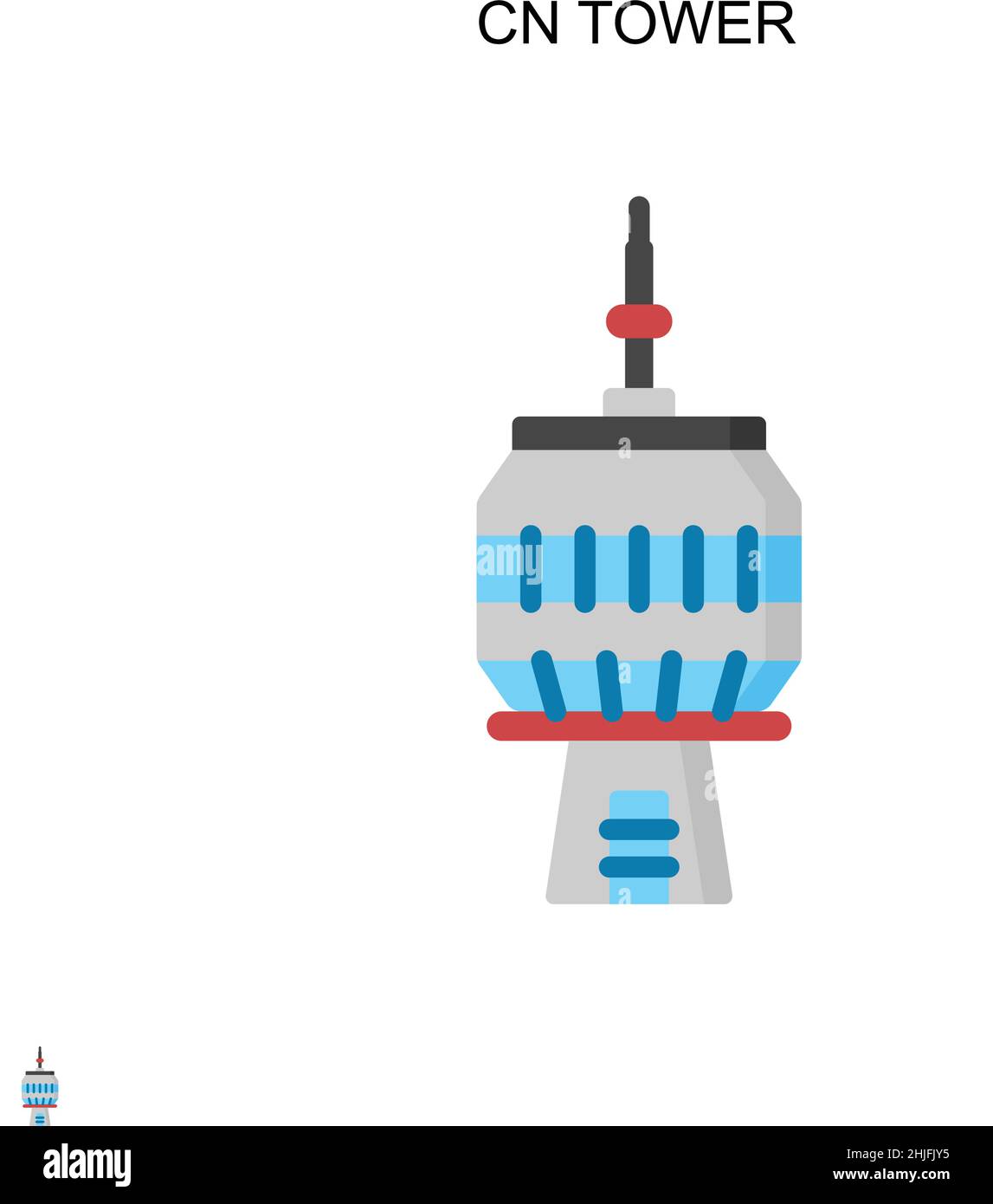 Einfaches Vektorsymbol CN-Tower. Illustration Symbol Design-Vorlage für Web mobile UI-Element. Stock Vektor