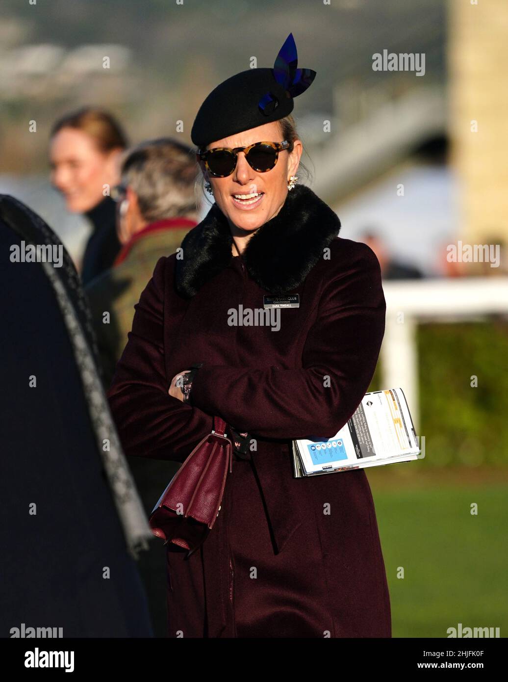 Zara Tindall auf der Pferderennbahn Cheltenham. Bilddatum: Samstag, 29. Januar 2022. Stockfoto