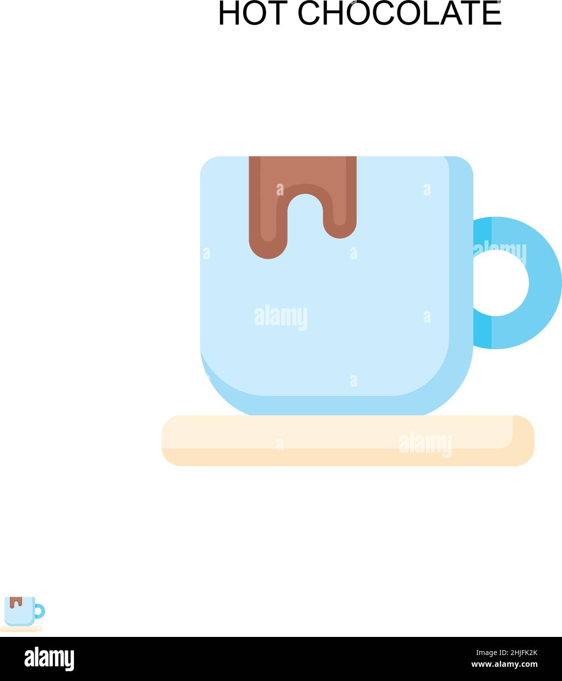 Heisse Schokolade einfaches Vektor-Symbol. Illustration Symbol Design-Vorlage für Web mobile UI-Element. Stock Vektor