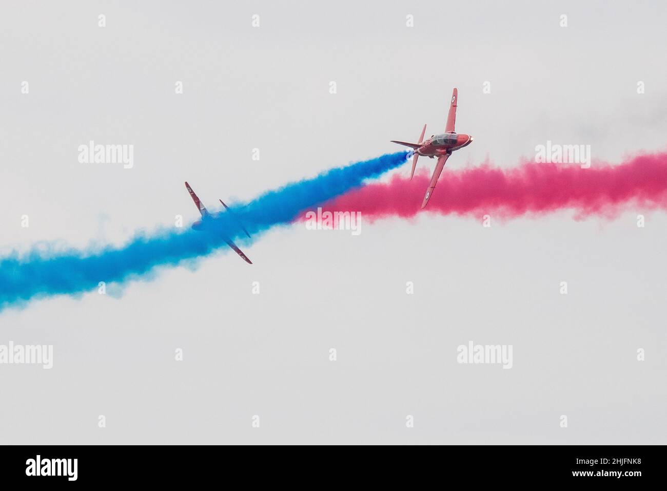 RAF Red Arrows Air Display Duxford Airshow 2021 Stockfoto