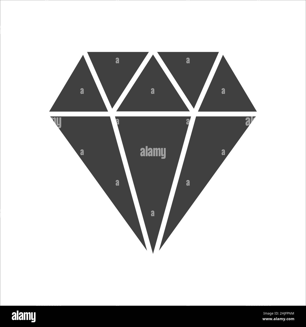 Diamant-Symbol auf weißem Hintergrund. valentinstag Geschenk. Stock Vektor