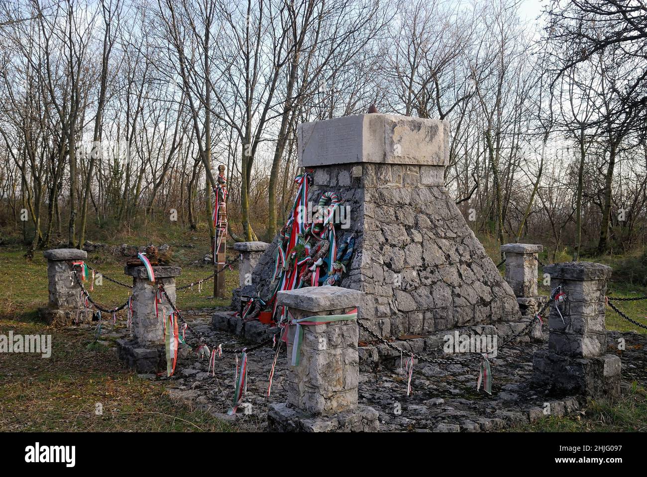 Das Denkmal, das dem 4th Regiment Honved in San Martino del Carso
