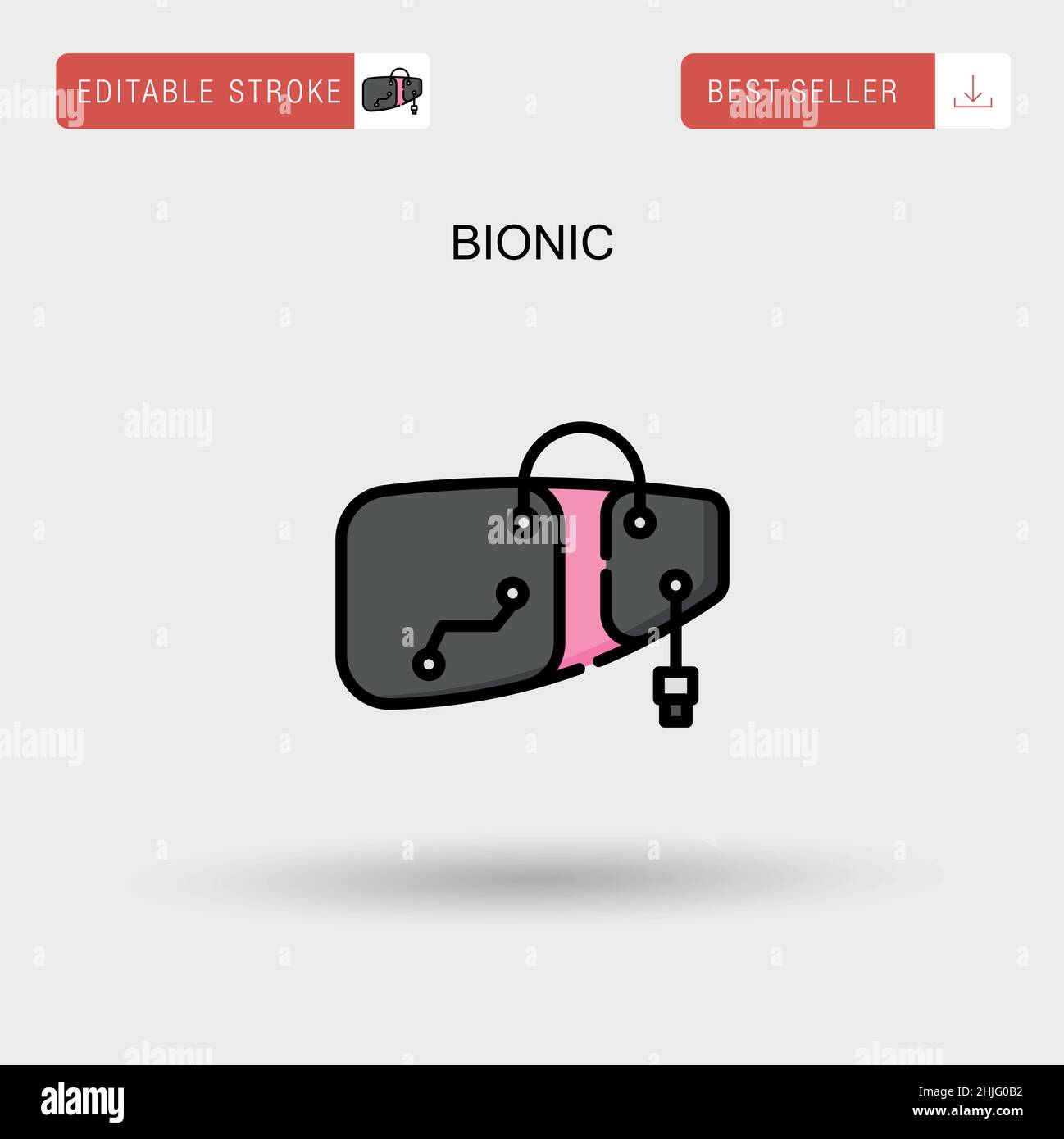Bionic einfaches Vektorsymbol. Stock Vektor