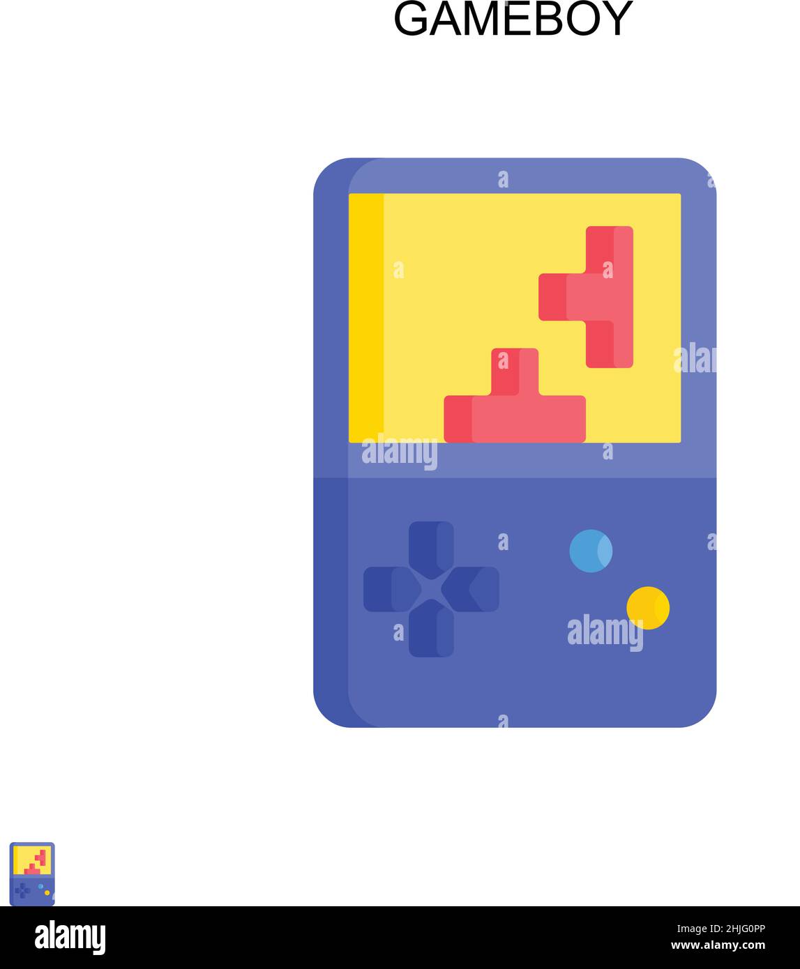 Gameboy einfaches Vektor-Symbol. Illustration Symbol Design-Vorlage für Web mobile UI-Element. Stock Vektor