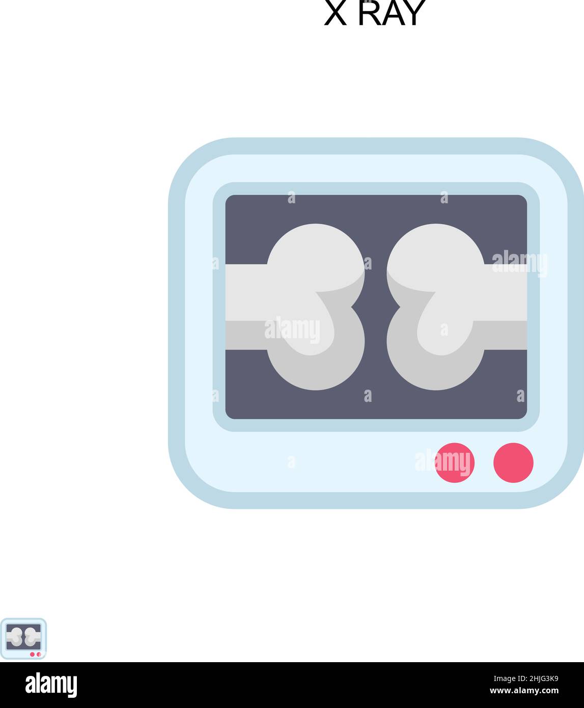 Einfaches Vektorsymbol für Röntgenstrahlung. Illustration Symbol Design-Vorlage für Web mobile UI-Element. Stock Vektor