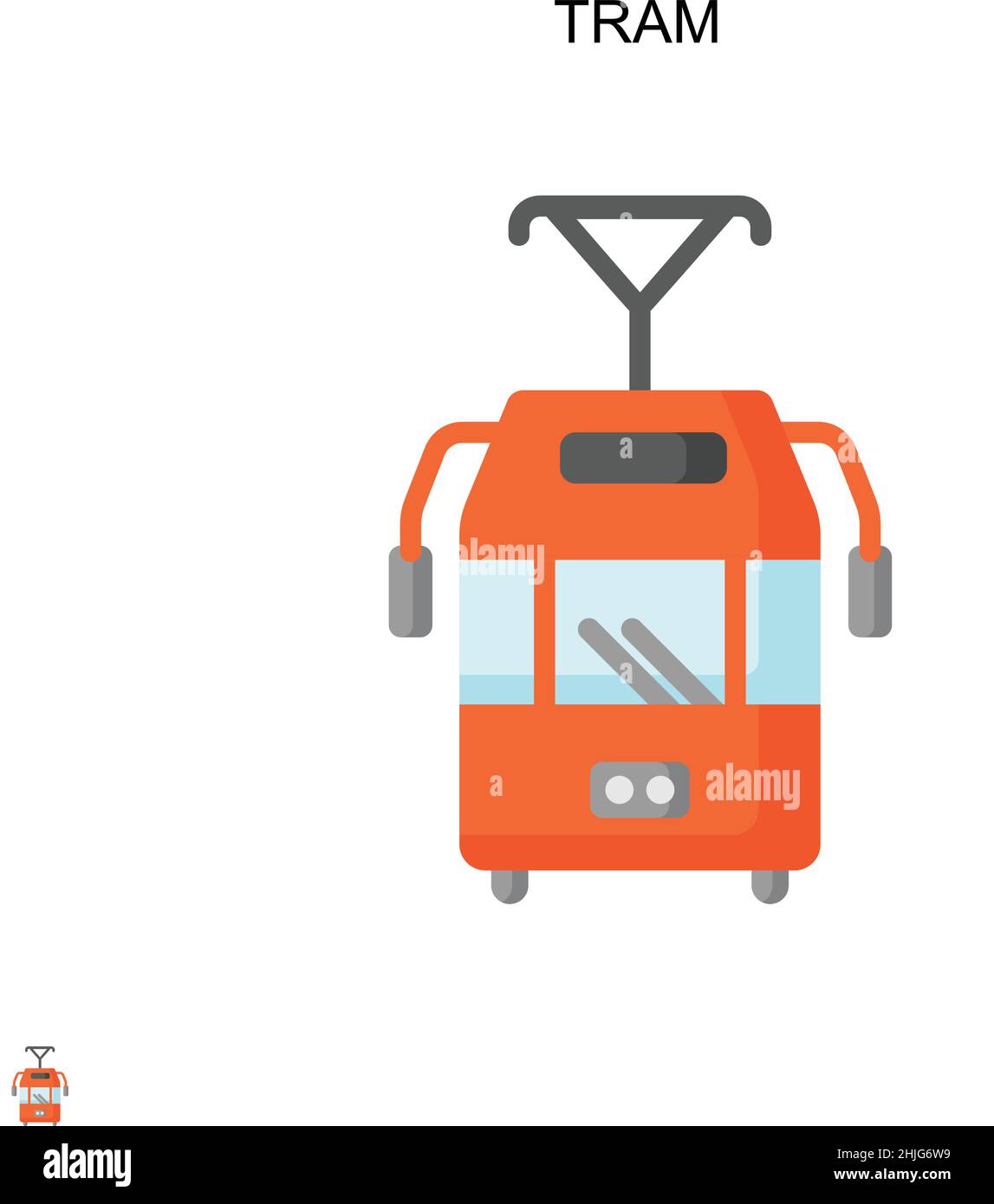 Tram Simple Vector-Symbol. Illustration Symbol Design-Vorlage für Web mobile UI-Element. Stock Vektor