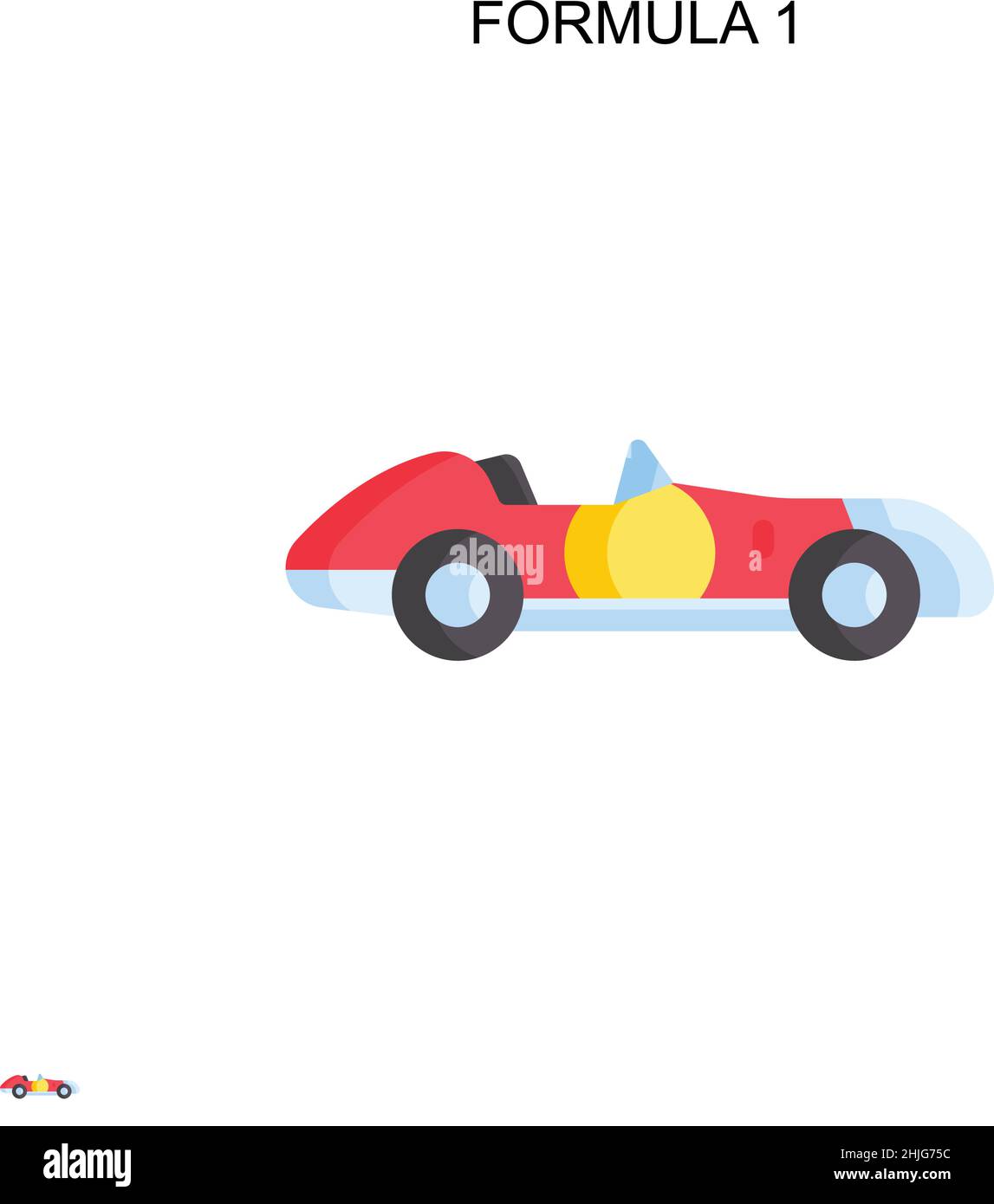 Formel 1 einfaches Vektorsymbol. Illustration Symbol Design-Vorlage für Web mobile UI-Element. Stock Vektor