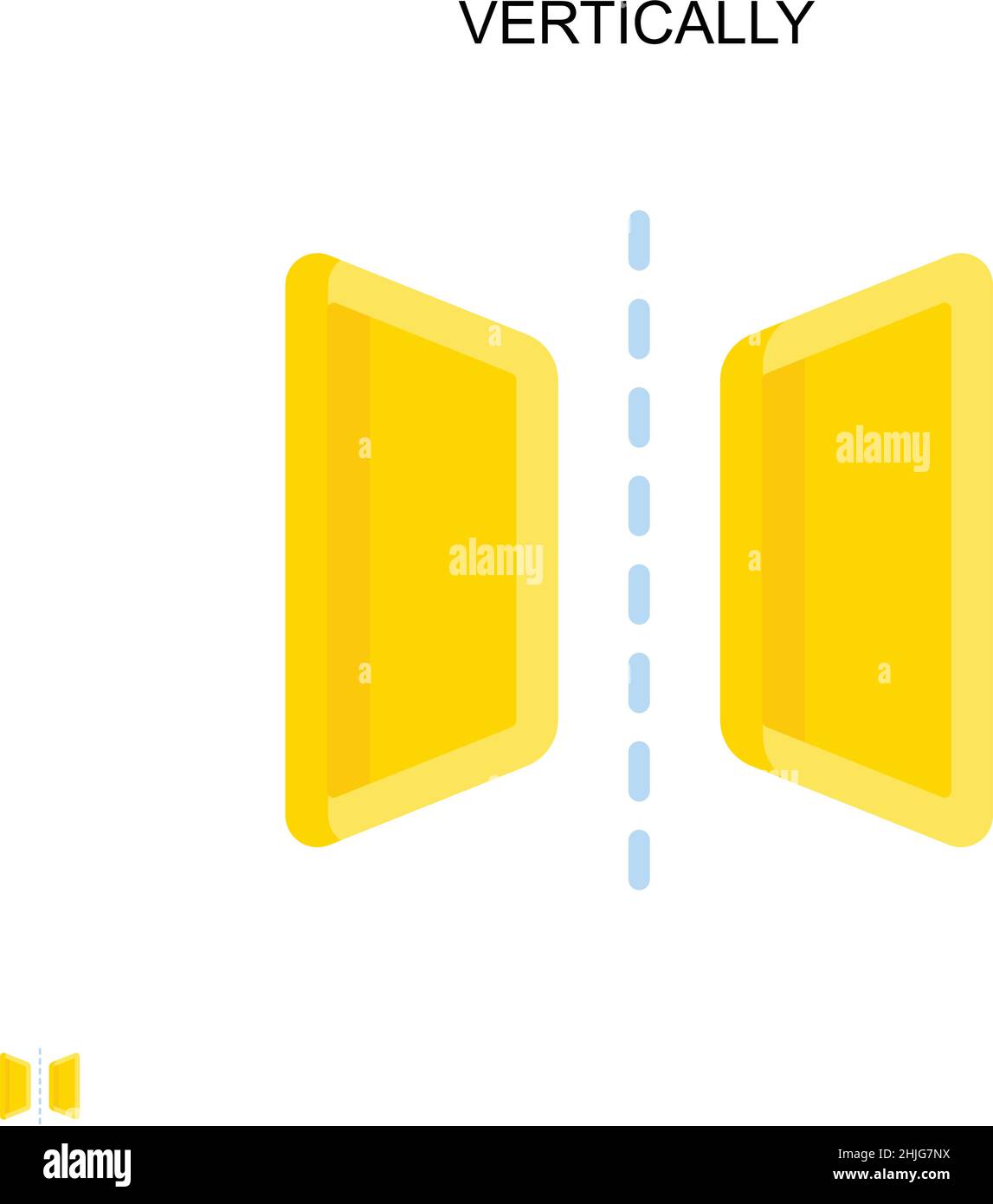 Vertikal einfaches Vektorsymbol. Illustration Symbol Design-Vorlage für Web mobile UI-Element. Stock Vektor