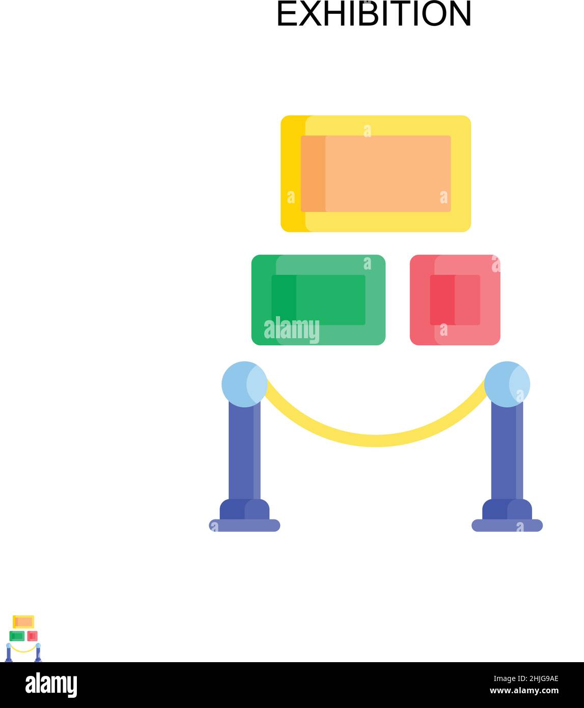 Ausstellung einfaches Vektor-Symbol. Illustration Symbol Design-Vorlage für Web mobile UI-Element. Stock Vektor