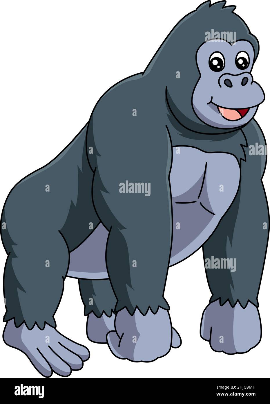 Gorilla Cartoon Clipart Vektor Illustration Stock Vektor