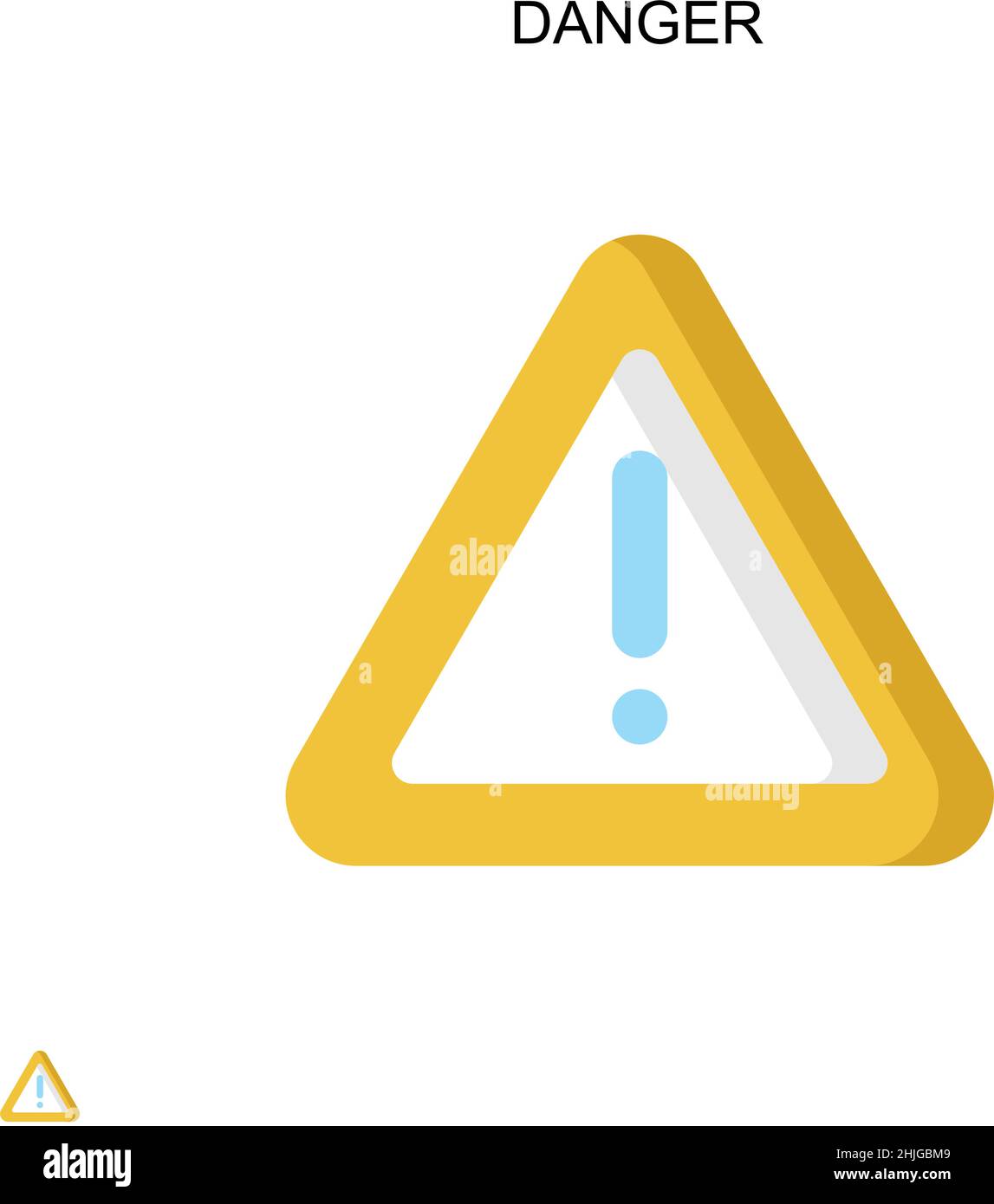 Einfaches Vektorsymbol „Gefahr“. Illustration Symbol Design-Vorlage für Web mobile UI-Element. Stock Vektor
