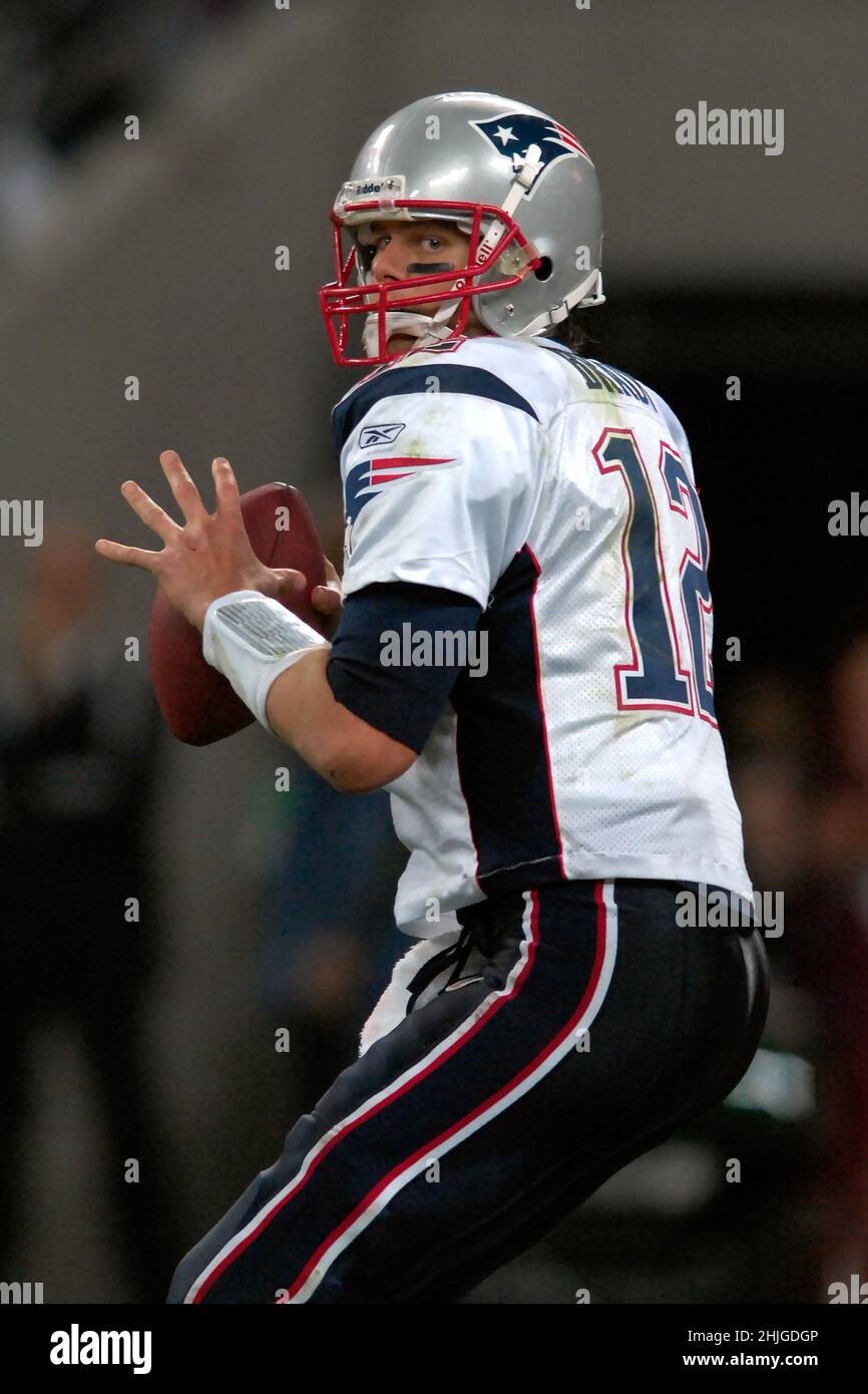Aktenfoto vom 25-10-2009 von Tom Brady. Patriots Rekordbrecher im Quarterback Tom Brady sieht vor, sich aus der NFL zurückzuziehen. Ausgabedatum: Samstag, 29. Januar 2022. Stockfoto