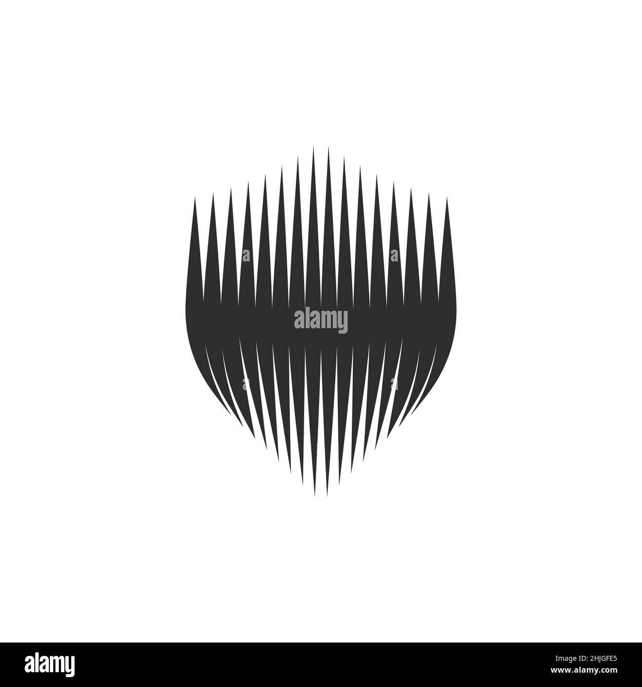 Ungewöhnlich stilisiertes Schild. Kreative Schutzemblem Designvorlage. Flache Vektorgrafik isoliert auf weißem Hintergrund. Stock Vektor