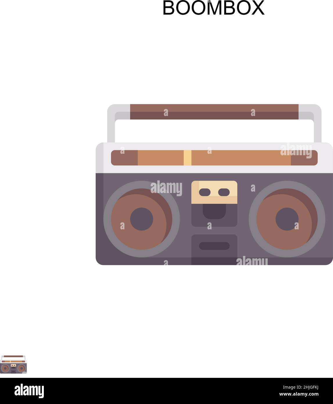 Einfaches Vektorsymbol für Boombox. Illustration Symbol Design-Vorlage für Web mobile UI-Element. Stock Vektor