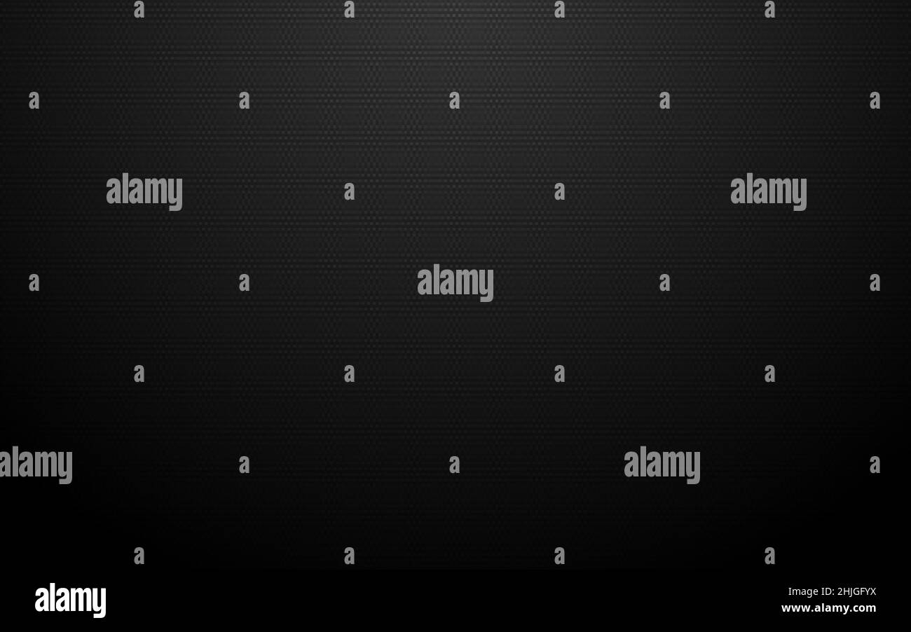 Schwarzer Hintergrund. Gepunktete dunkle Textur. Elegante Tapete mit weichem Schatten. Carbon-Abdeckung. Minimale Website-Kulisse mit Lichteffekt. Vektor Stock Vektor