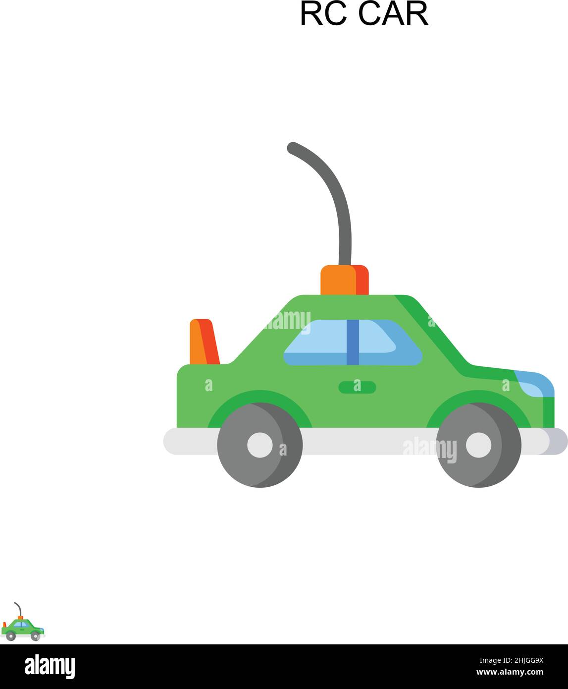 RC Car Simple Vektor-Symbol. Illustration Symbol Design-Vorlage für Web mobile UI-Element. Stock Vektor