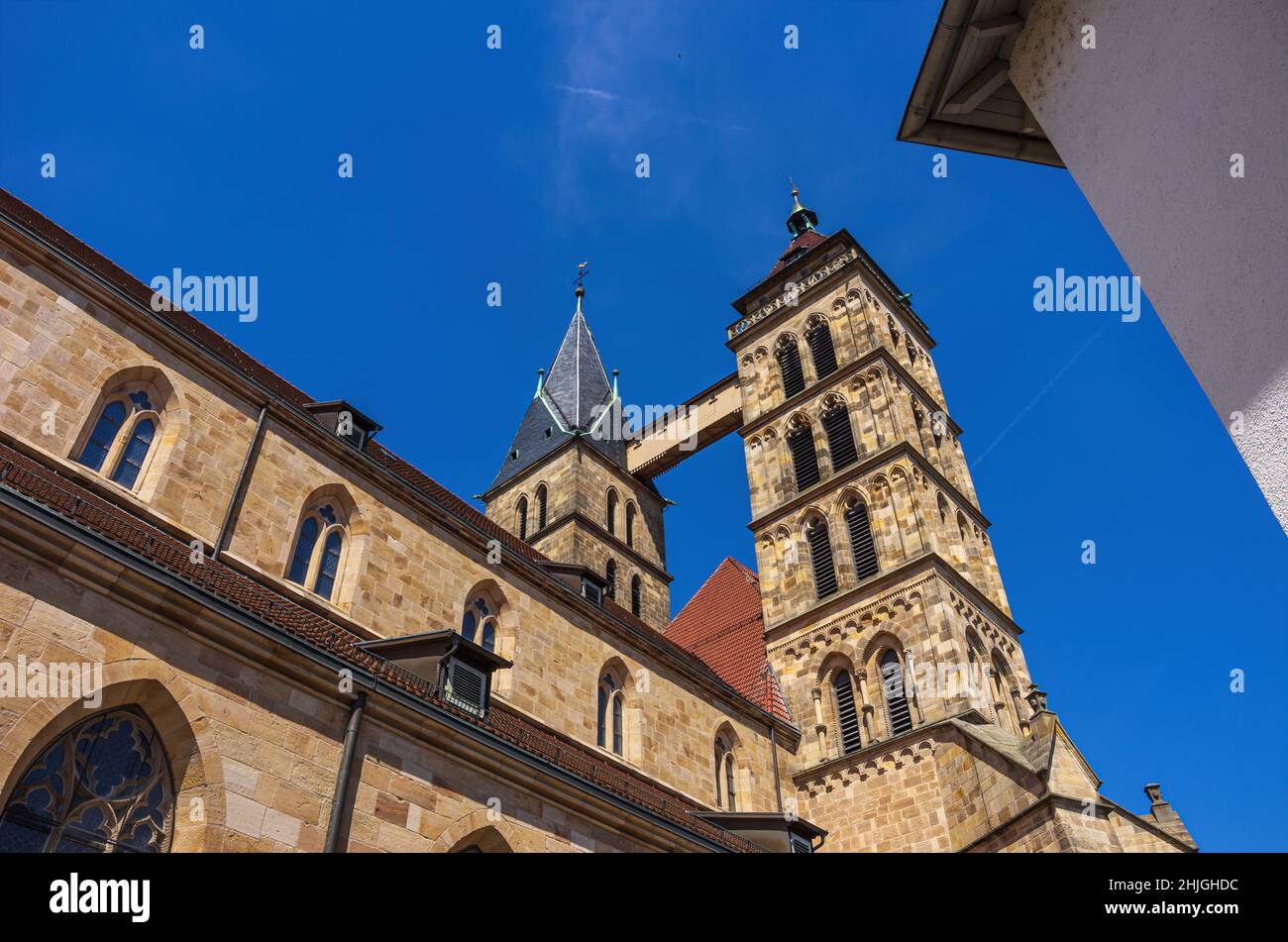 Stadtkirche St. Dionys, frühgotische Kirche aus dem 14th. Jahrhundert, Esslingen am Neckar, Baden-Württemberg, Deutschland. Stockfoto