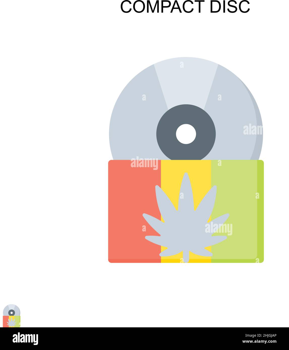 Einfaches Vektorsymbol für Compact Disc. Illustration Symbol Design-Vorlage für Web mobile UI-Element. Stock Vektor