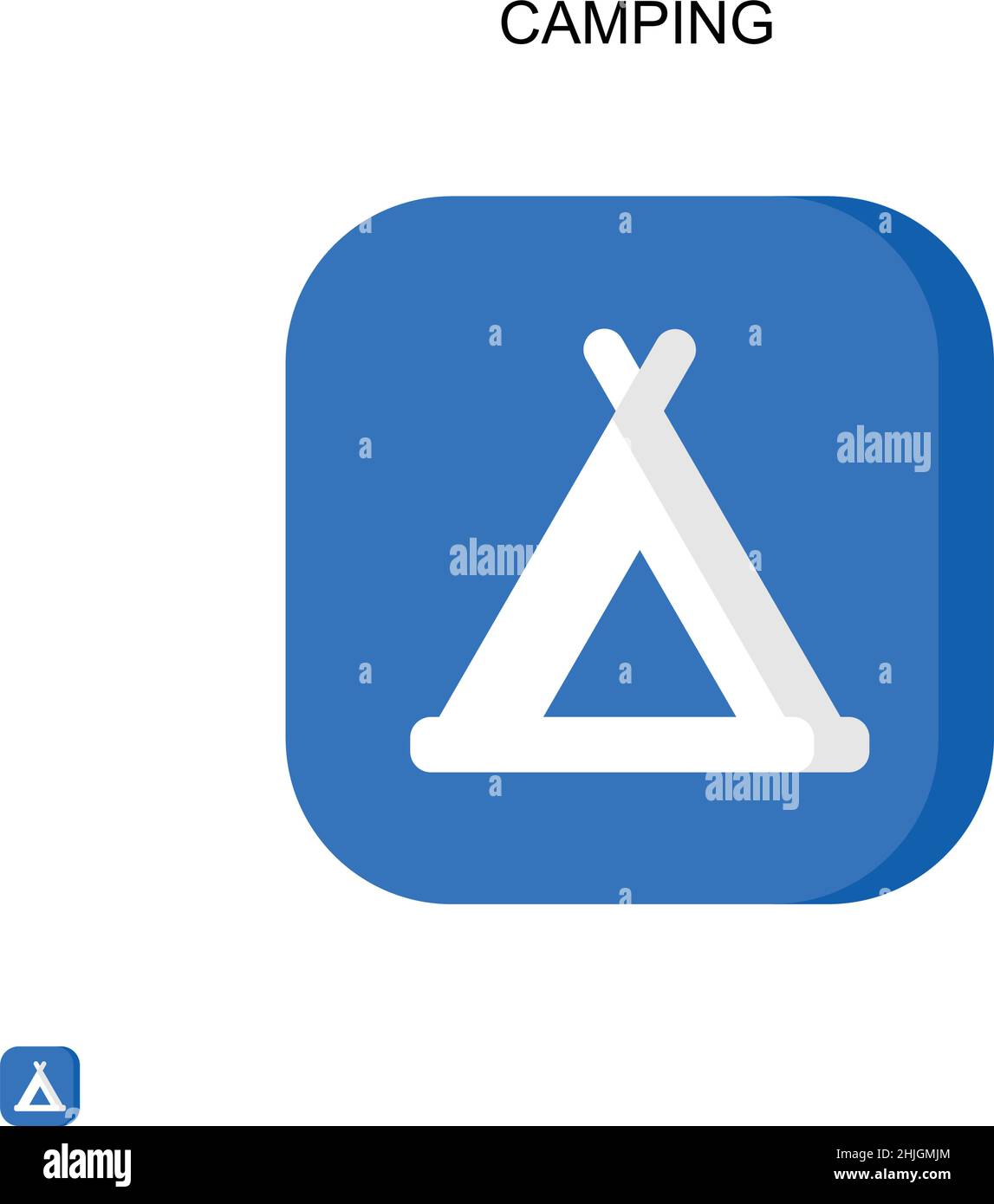 Einfaches Vektor-Symbol für Camping. Illustration Symbol Design-Vorlage für Web mobile UI-Element. Stock Vektor