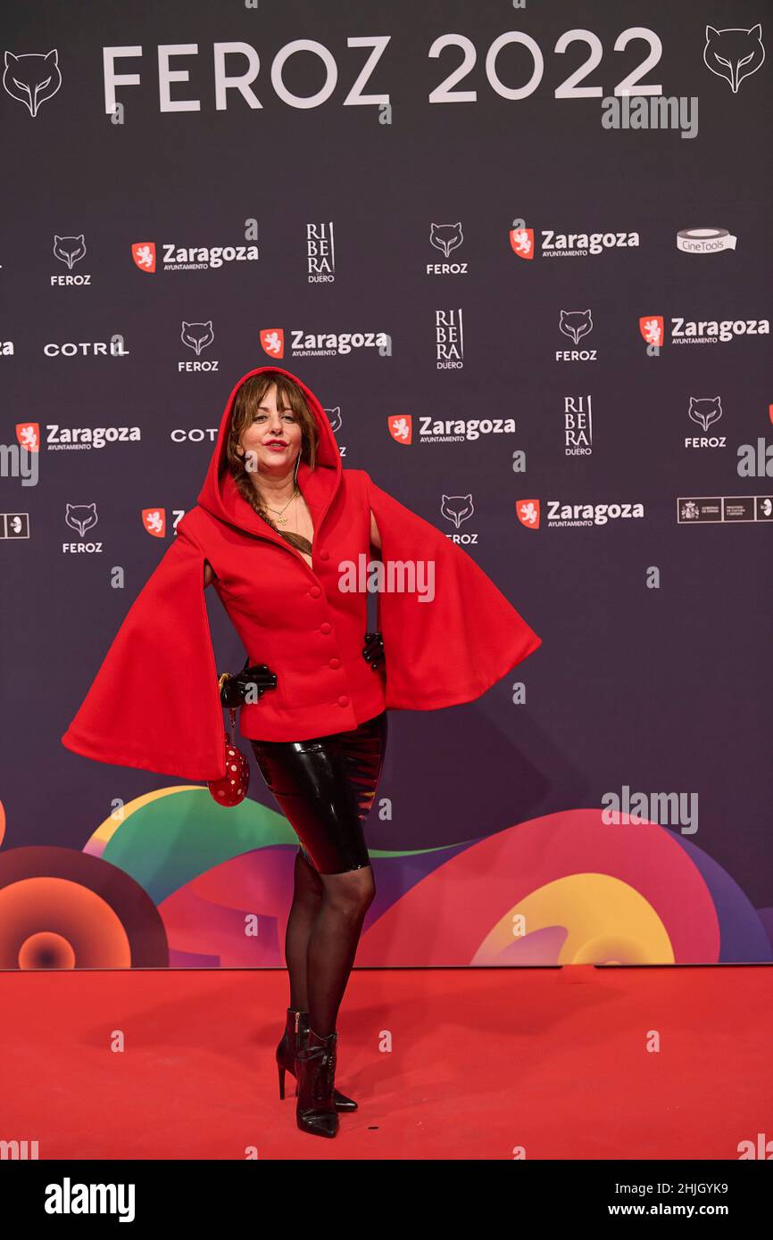 29. Januar 2022, Zaragoza, Aragon, Spanien: Yolanda Ramos nimmt an den Feroz Awards 2022 Teil - Red Carpet im Auditorium am 29. Januar 2022 in Zaragoza, Spanien (Bildquelle: © Jack Abuin/ZUMA Press Wire) Stockfoto