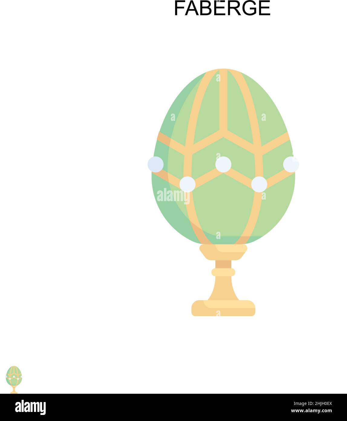 Faberge einfaches Vektorsymbol. Illustration Symbol Design-Vorlage für Web mobile UI-Element. Stock Vektor