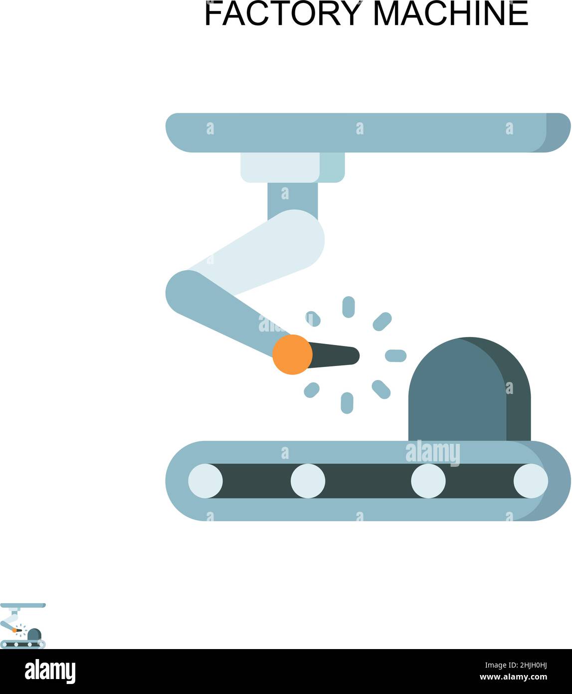 Einfaches Vektorsymbol für die Fabrikmaschine. Illustration Symbol Design-Vorlage für Web mobile UI-Element. Stock Vektor