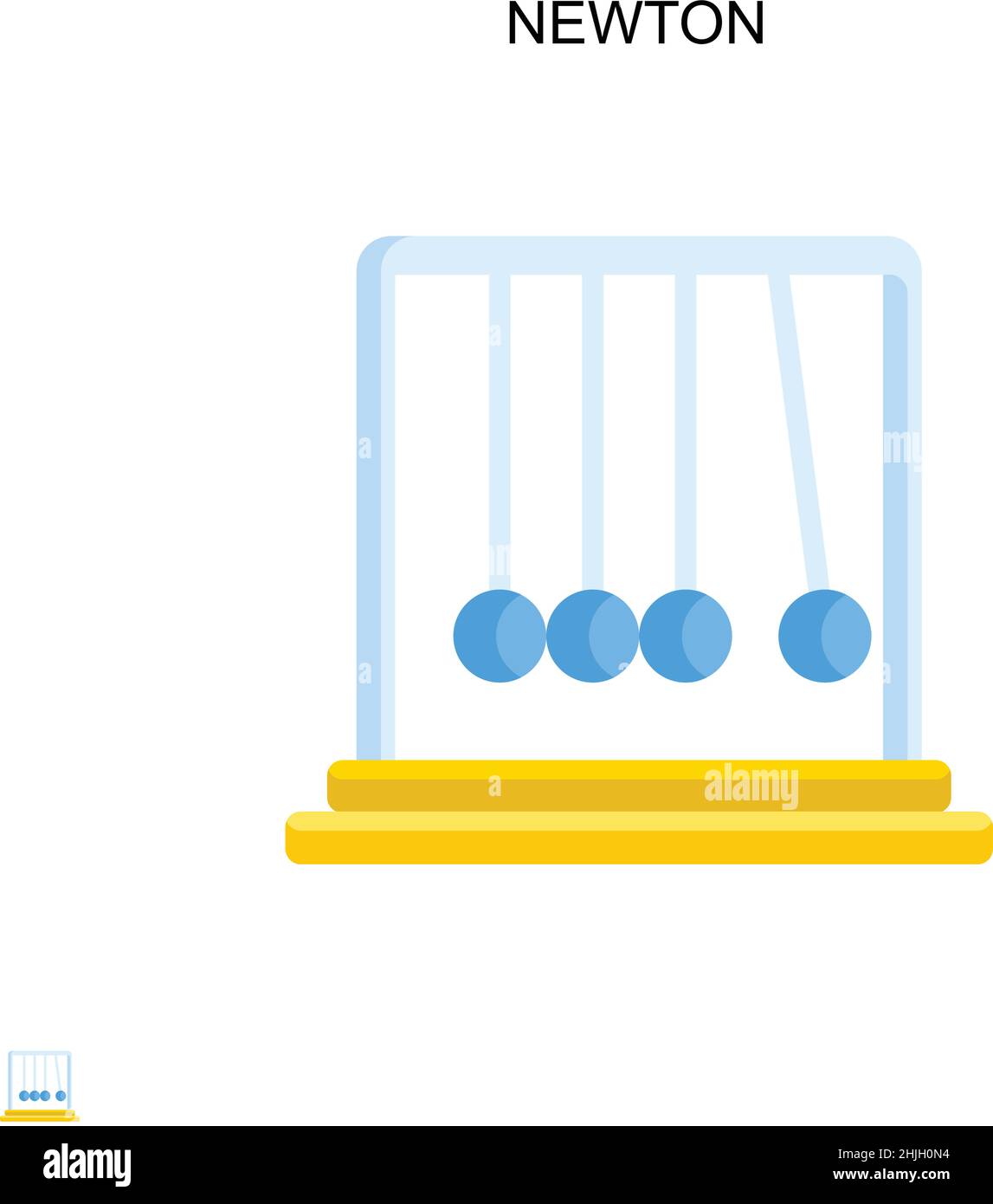 Einfaches Newton-Vektor-Symbol. Illustration Symbol Design-Vorlage für Web mobile UI-Element. Stock Vektor