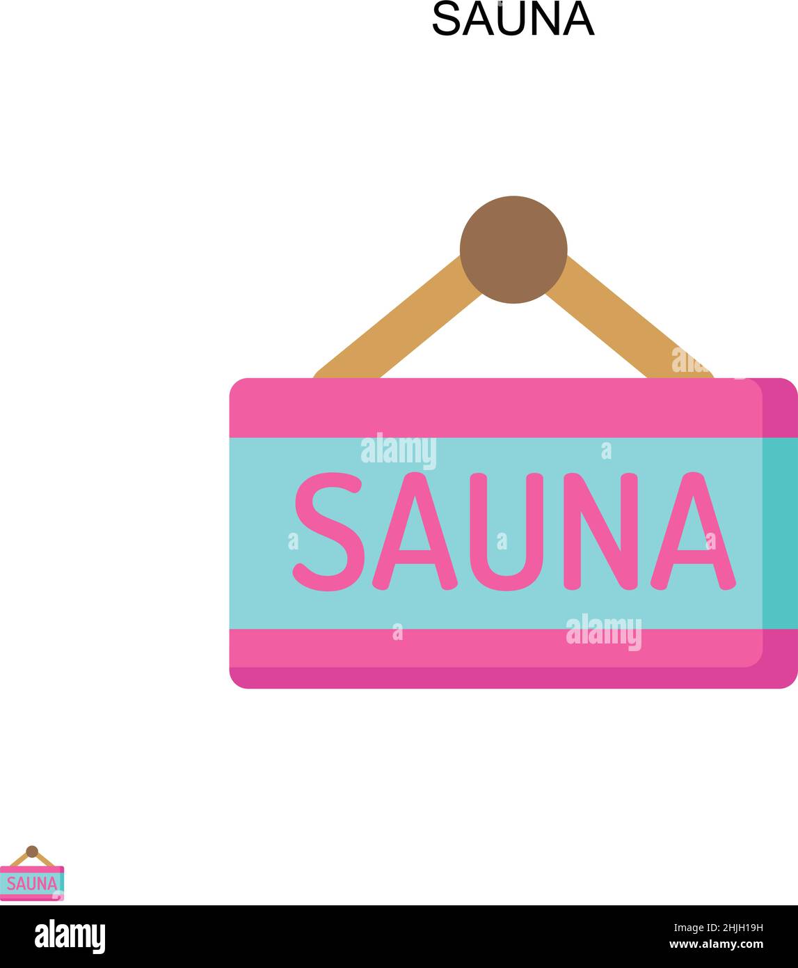 Sauna einfaches Vektor-Symbol. Illustration Symbol Design-Vorlage für Web mobile UI-Element. Stock Vektor