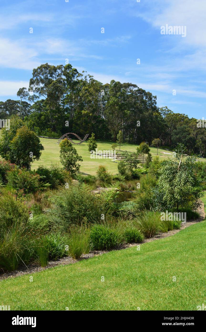 Ein Blick auf das Gelände der Macquarie University in Sydney, Australien Stockfoto