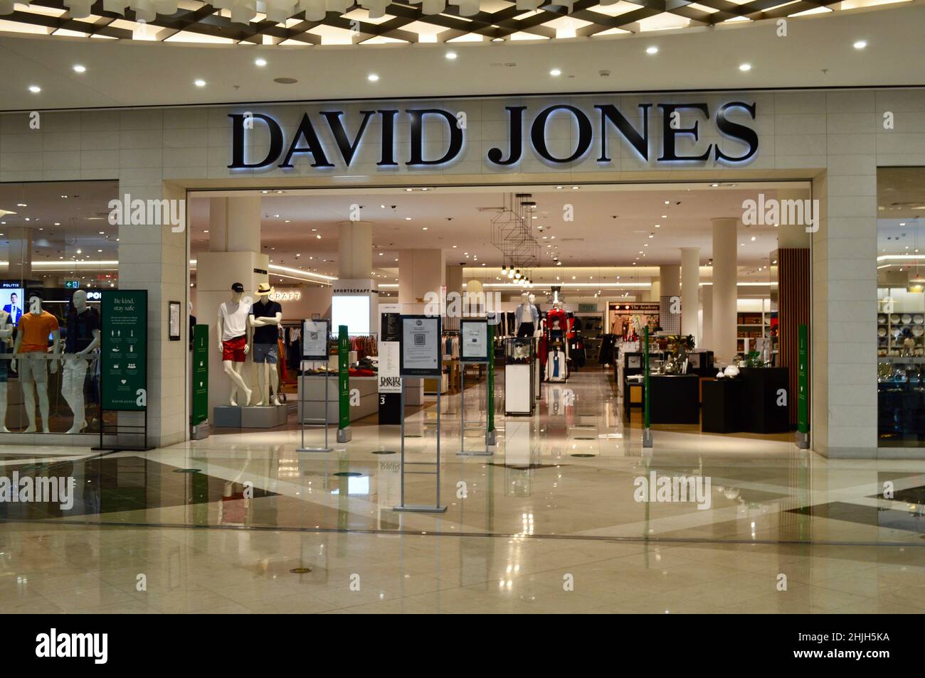 Ein David Jones Store im Macquarie Centre in Sydney, Australien. Stockfoto