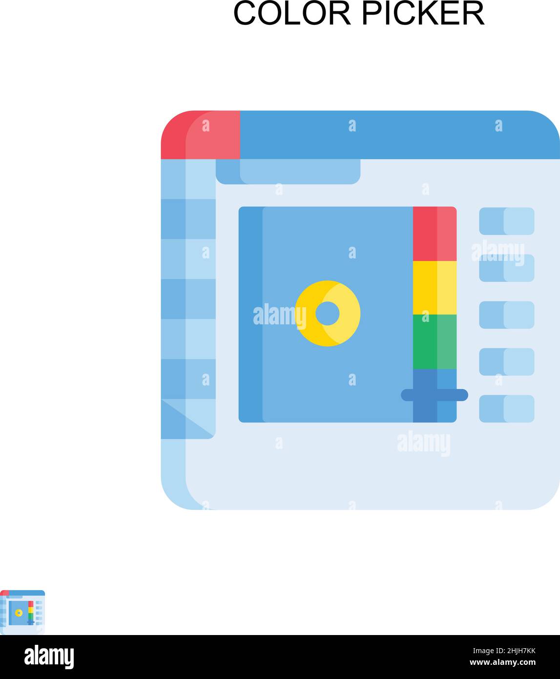 Einfaches Vektorsymbol für Farbauswahl. Illustration Symbol Design-Vorlage für Web mobile UI-Element. Stock Vektor