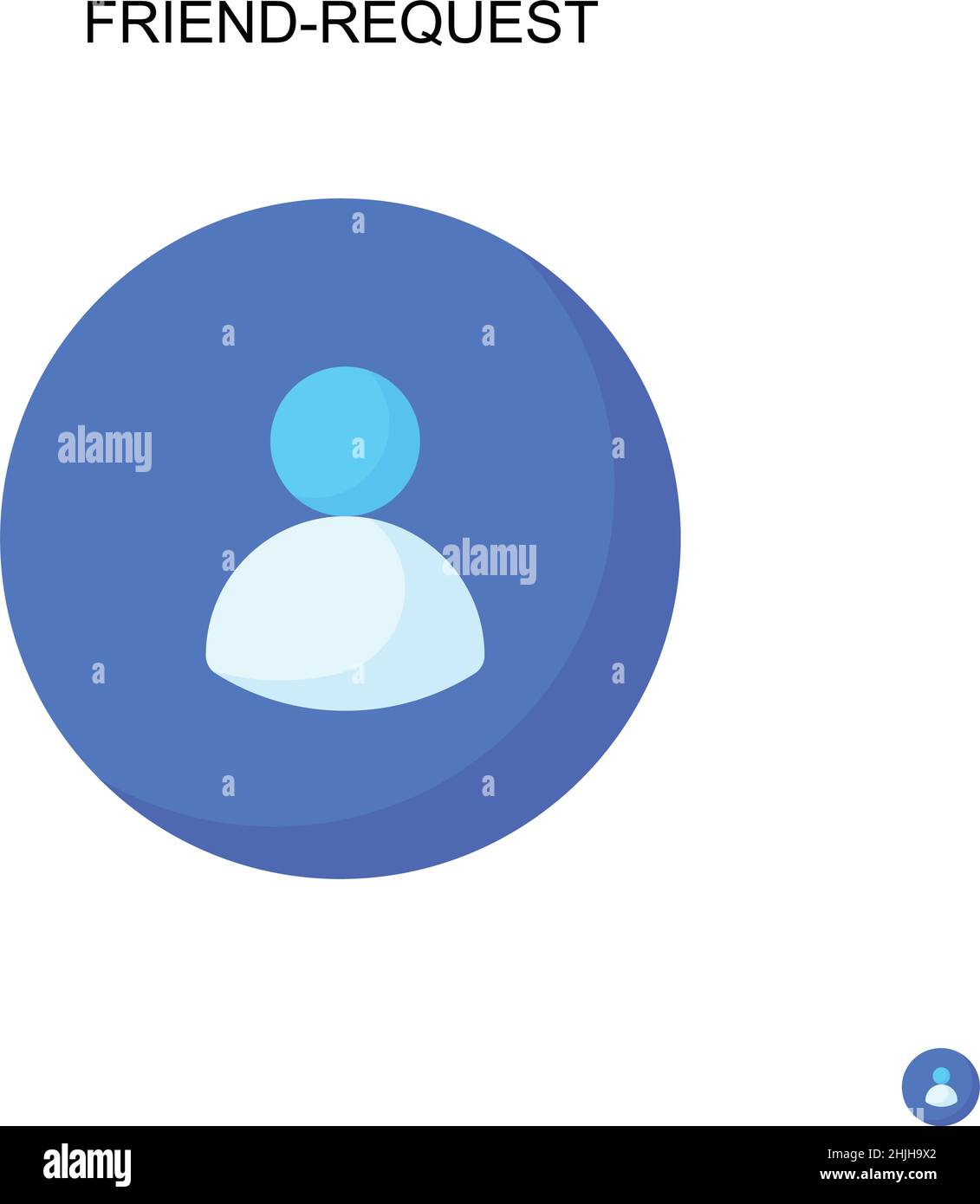 Einfaches Vektorsymbol für Freundschaftsanfragen. Illustration Symbol Design-Vorlage für Web mobile UI-Element. Stock Vektor