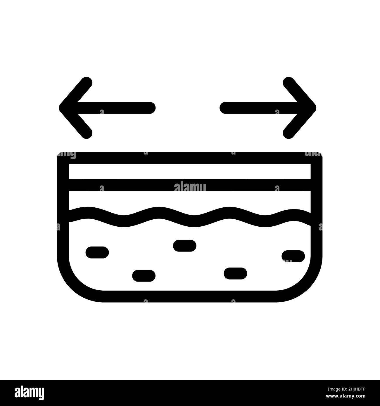 Haut Gesundheit Epidermis Dermatologie Pflege einzelne isolierte Symbol mit Umriss Stil Vektor Illustration Stockfoto