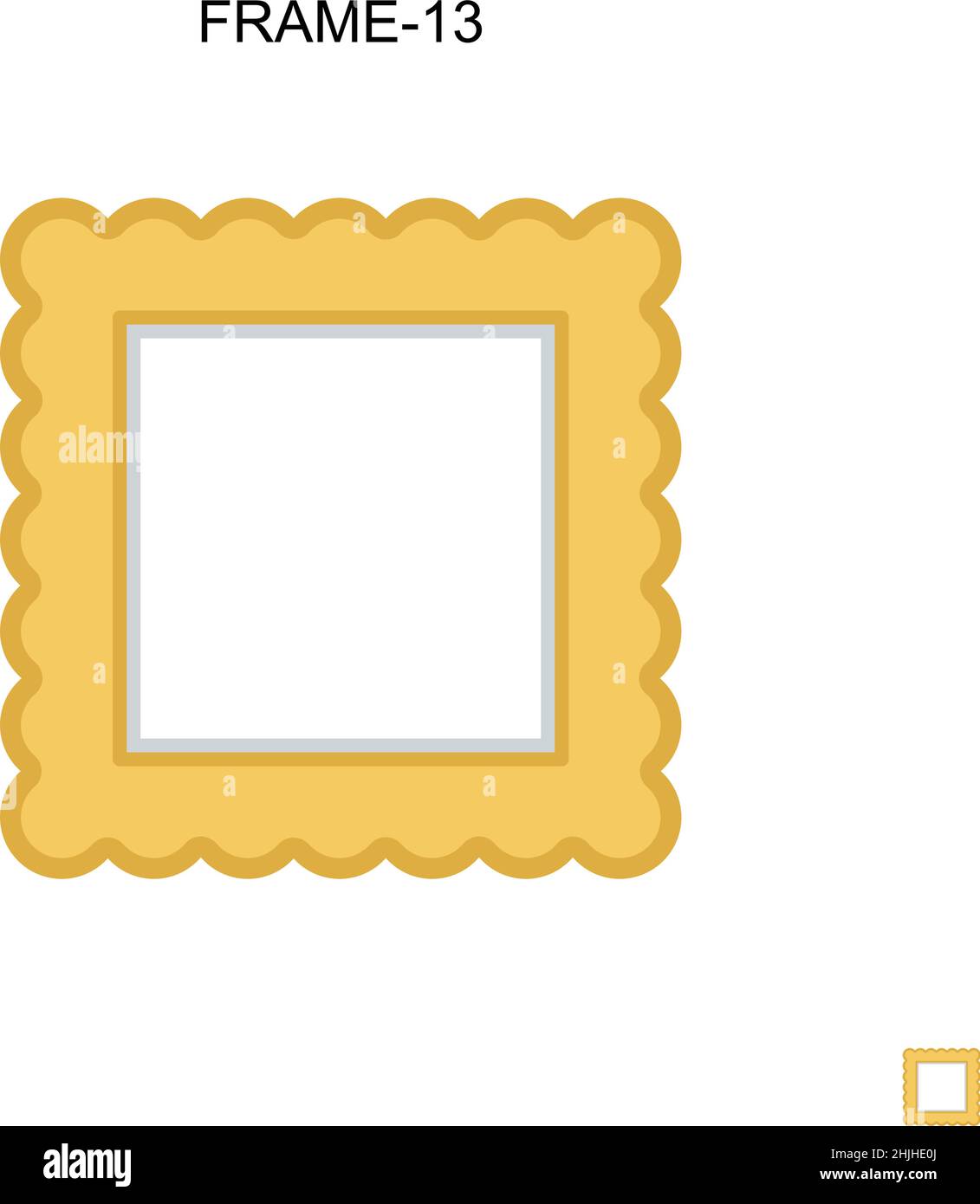 Frame-13 einfaches Vektorsymbol. Illustration Symbol Design-Vorlage für Web mobile UI-Element. Stock Vektor