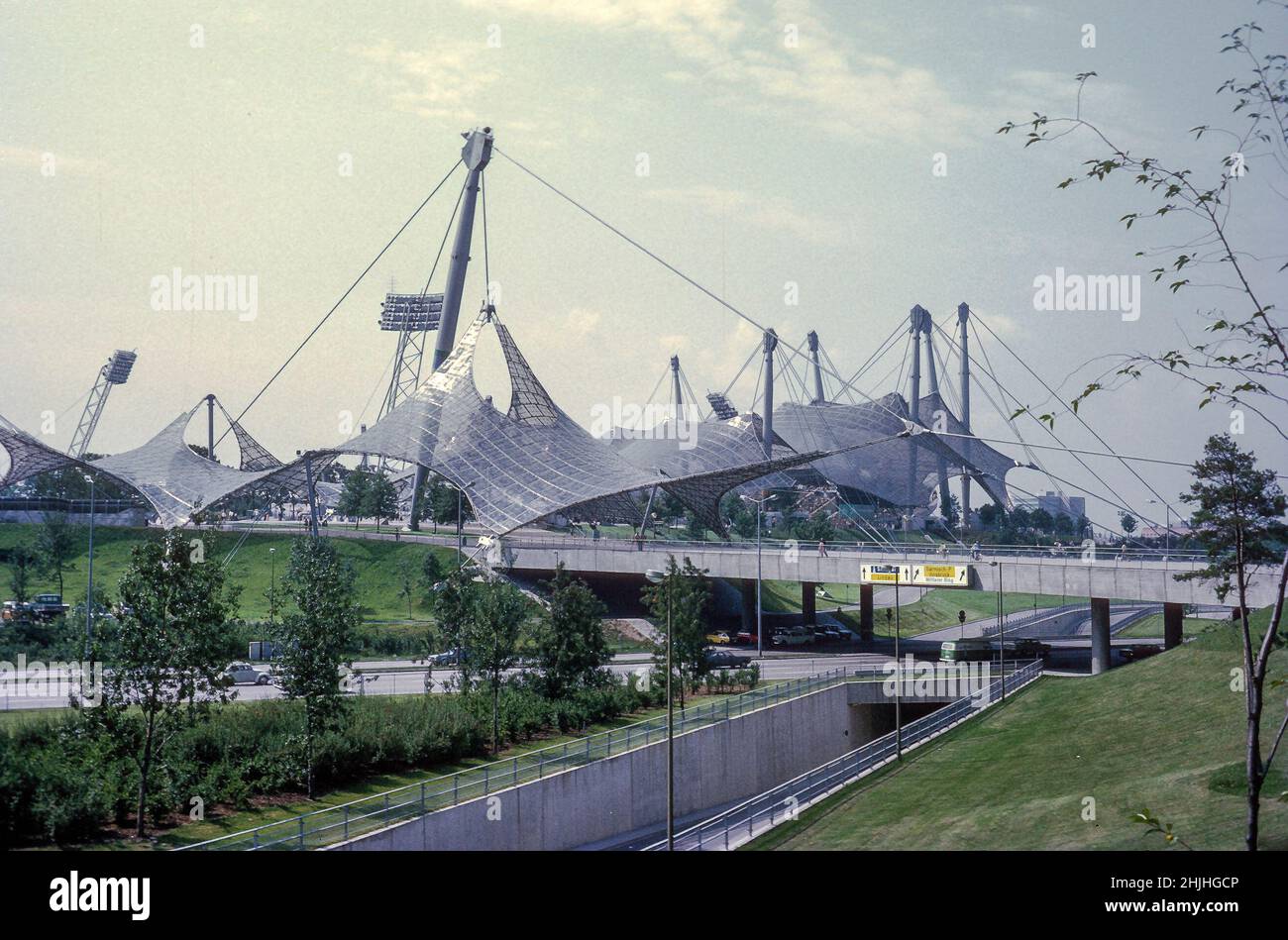 1972 Dorf der Olympischen Sommerspiele in München, Bayern, Schauplatz eines berüchtigten Terroranschlags (1974 Bild) Stockfoto