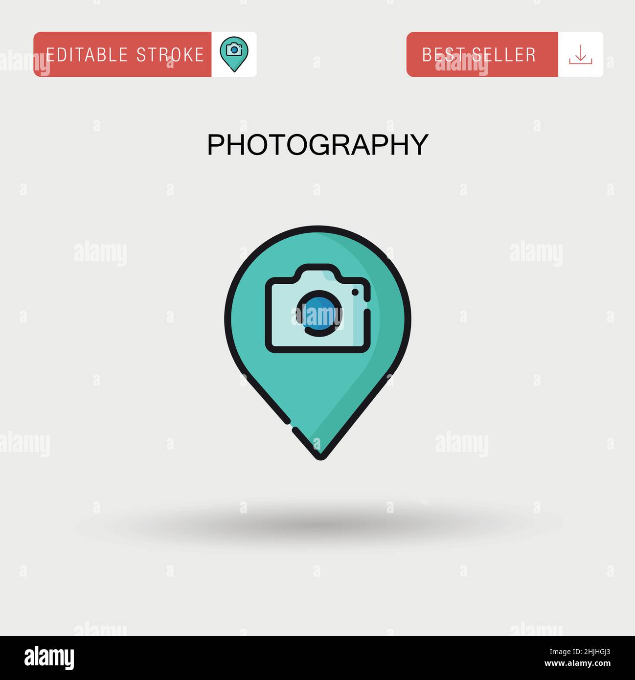 Fotografie einfaches Vektor-Symbol. Stock Vektor