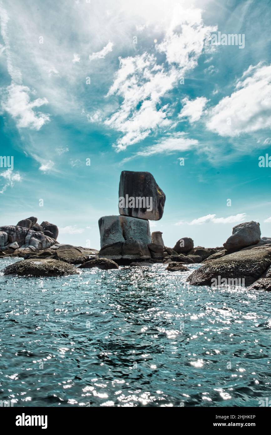 Meeresblick auf das wunderschöne Andamanische Meer rund um die magische Insel Koh Lipe Stockfoto