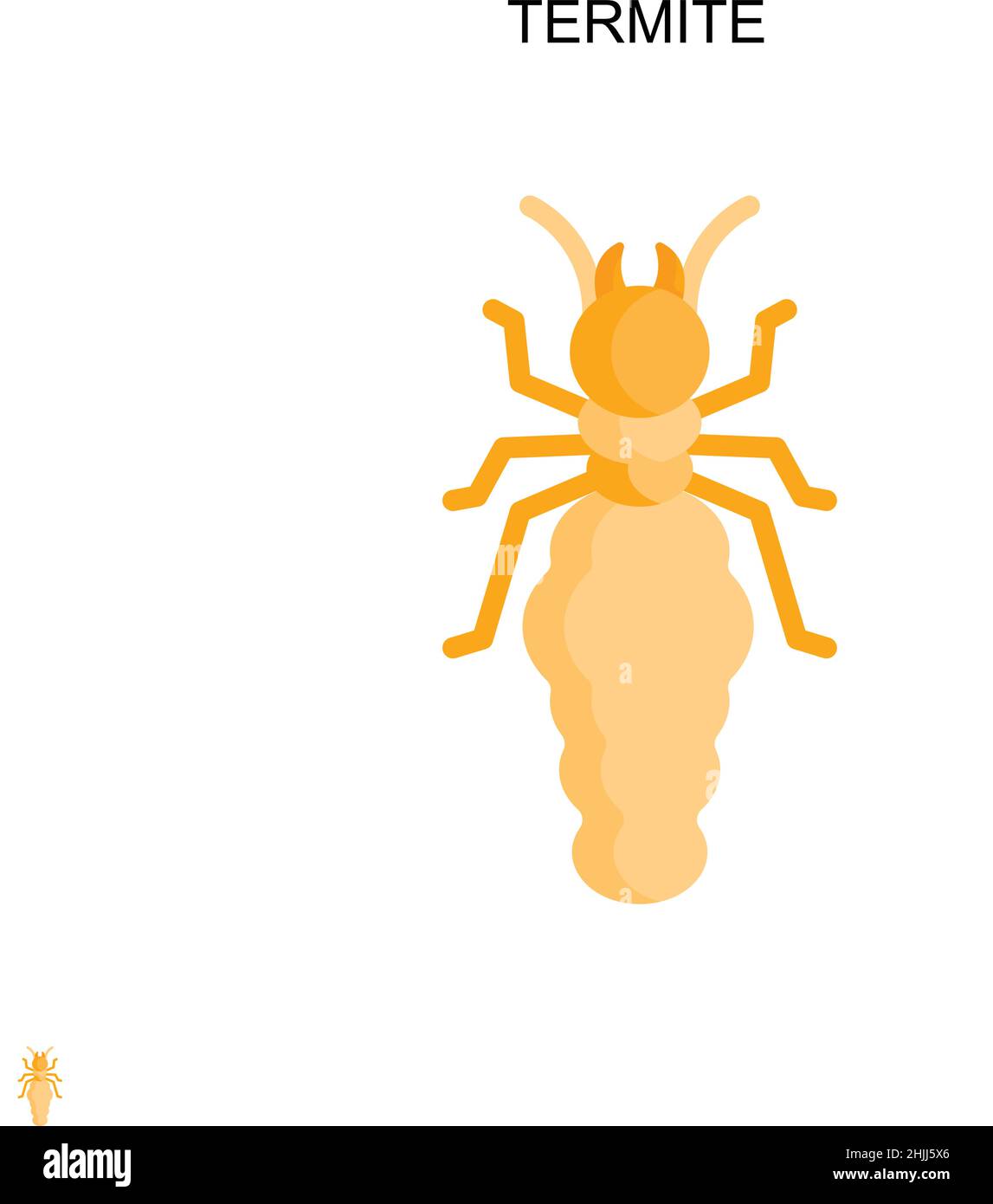 Einfaches Vektorsymbol für Termite. Illustration Symbol Design-Vorlage für Web mobile UI-Element. Stock Vektor