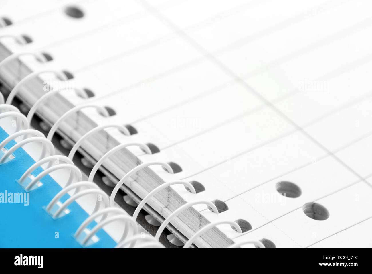 Notizbuch und leerer Hintergrund in Nahaufnahme Stockfoto