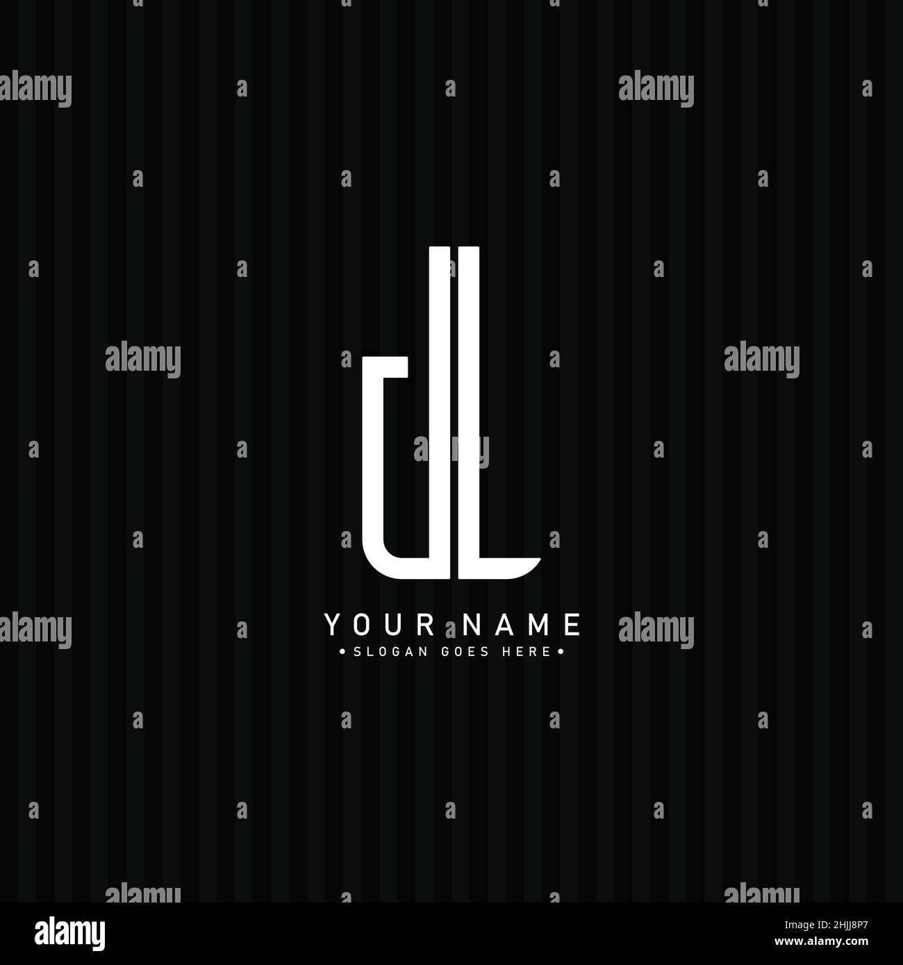 Anfangsbuchstabe JL-Logo – einfaches Geschäftslogo für die Buchstaben J und L Stock Vektor