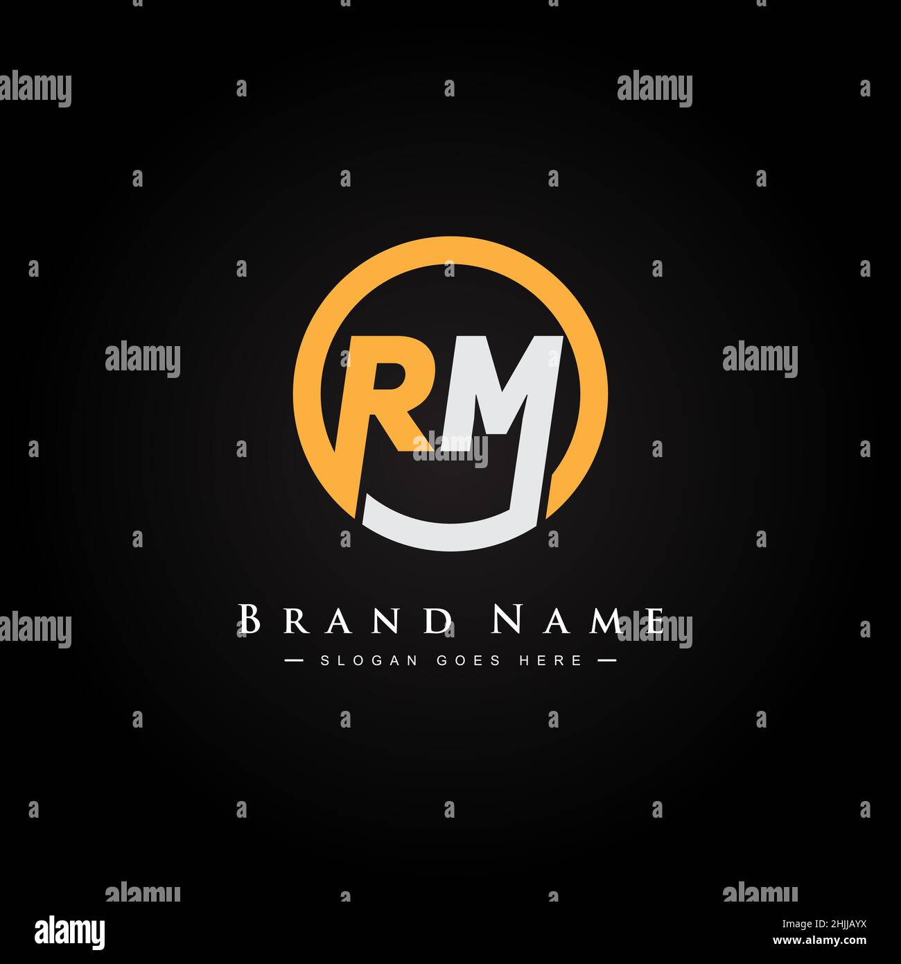 Anfangsbuchstabe RM-Logo – Minimales Business-Logo für die Buchstaben R und M Stock Vektor