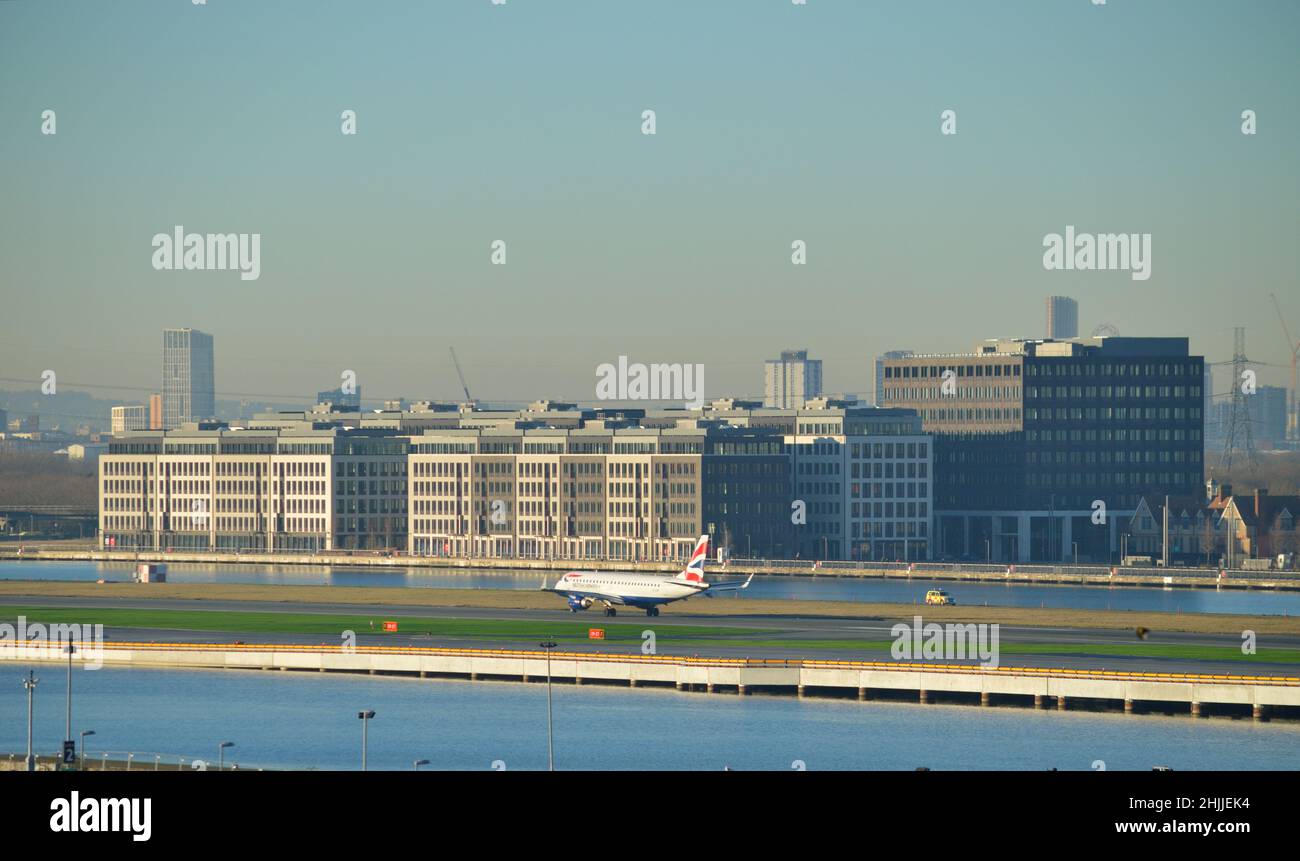 Büroentwicklung im Royal Albert Dock in Newham, London Stockfoto