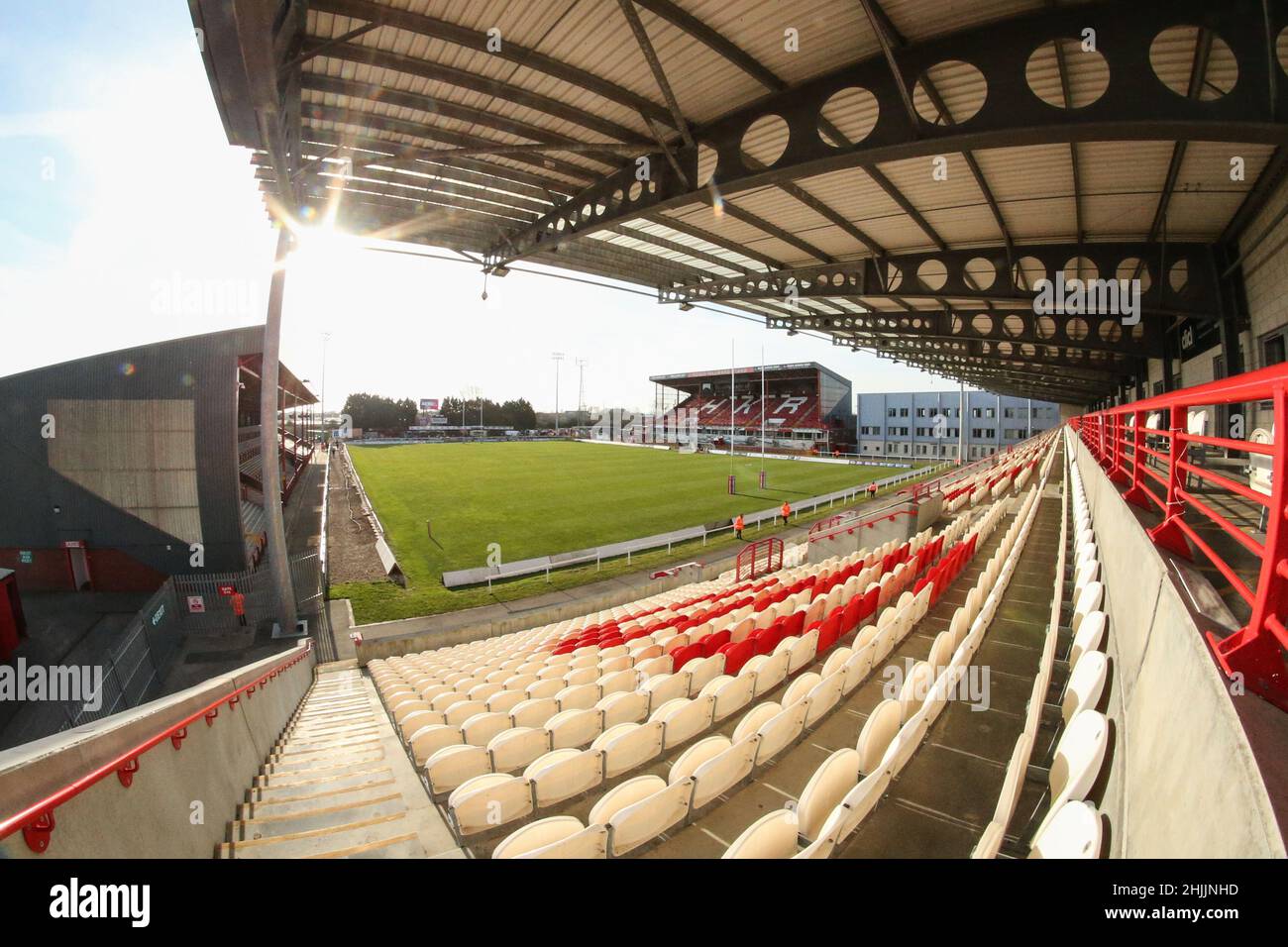 Bodenansicht im Sewell Group Craven Park Stockfoto