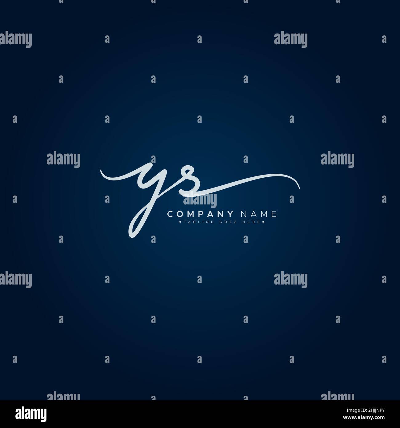 Anfangsbuchstabe YS-Logo - handgezeichnetes Logo im Signaturstil - einfaches Vektorlogo im Signaturstil für Markenname-Initialen. Stock Vektor