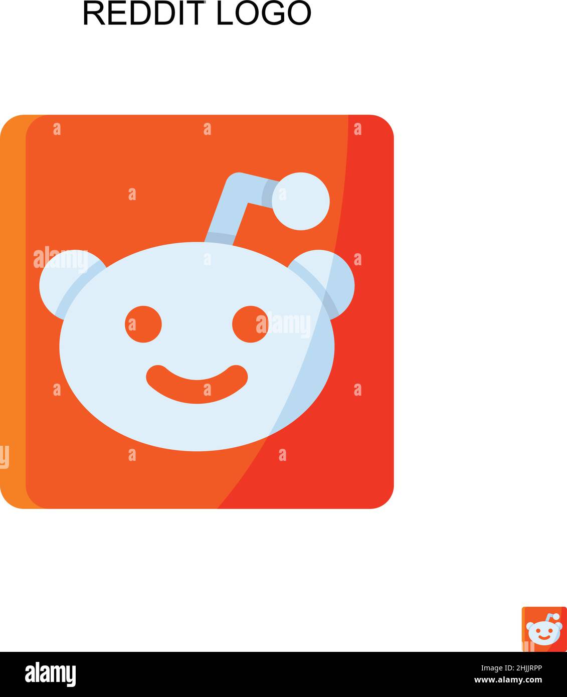 Reddit Logo einfaches Vektor-Symbol. Illustration Symbol Design-Vorlage für Web mobile UI-Element. Stock Vektor