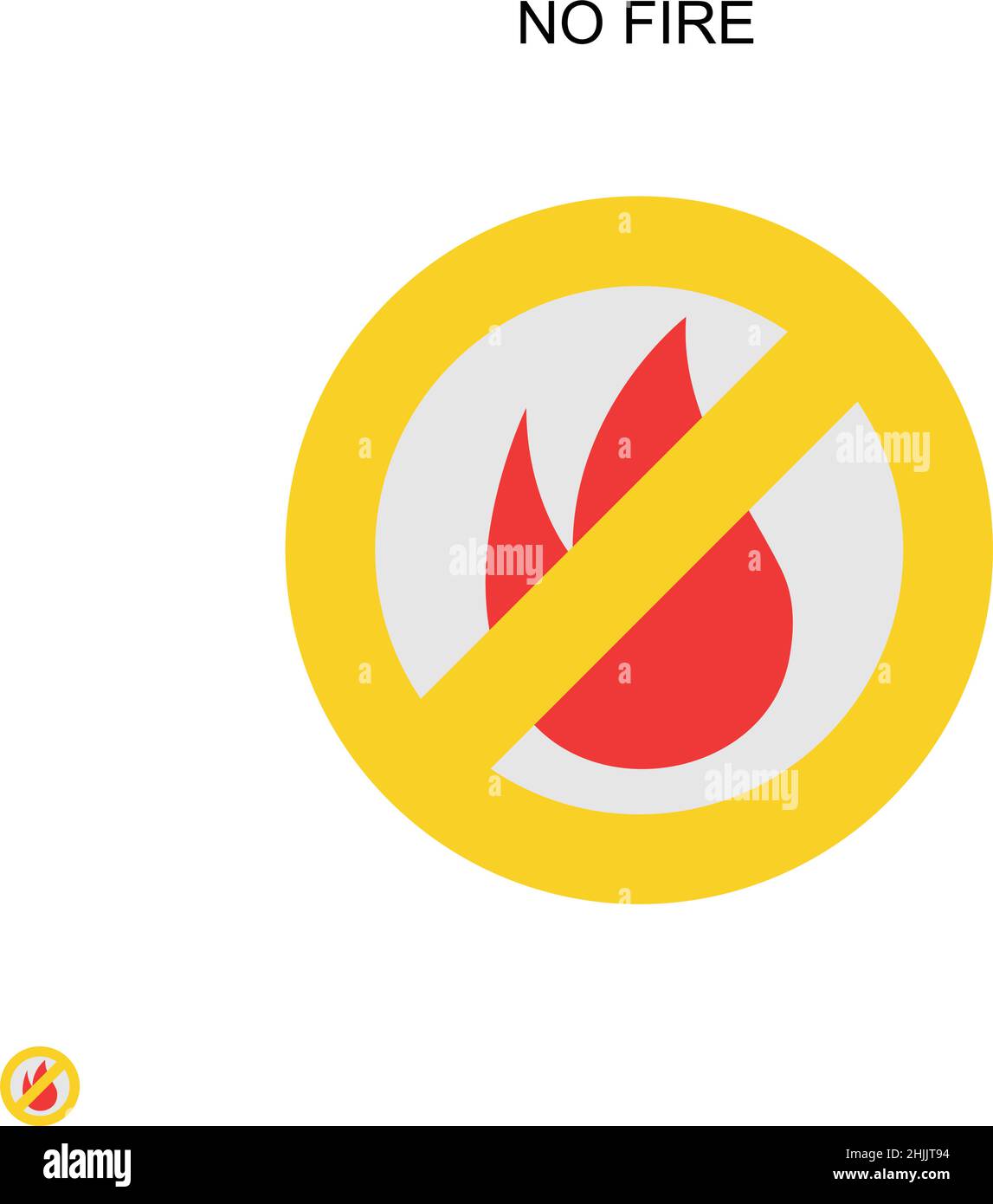Kein einfaches Vektor-Symbol für Feuer. Illustration Symbol Design-Vorlage für Web mobile UI-Element. Stock Vektor