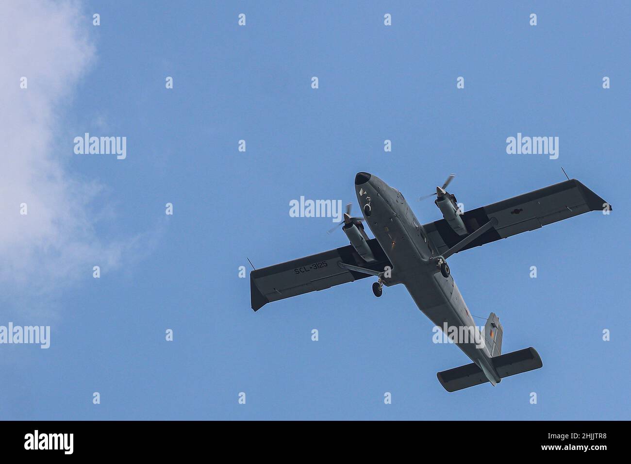 Flugzeuge der srilankischen Luftwaffe während der Proben des Unabhängigkeitstages in Colombo, Sri Lanka. 30. Januar 2022. (Foto von Saman Abesiriwardana/Pacific Press/Sipa USA) Stockfoto