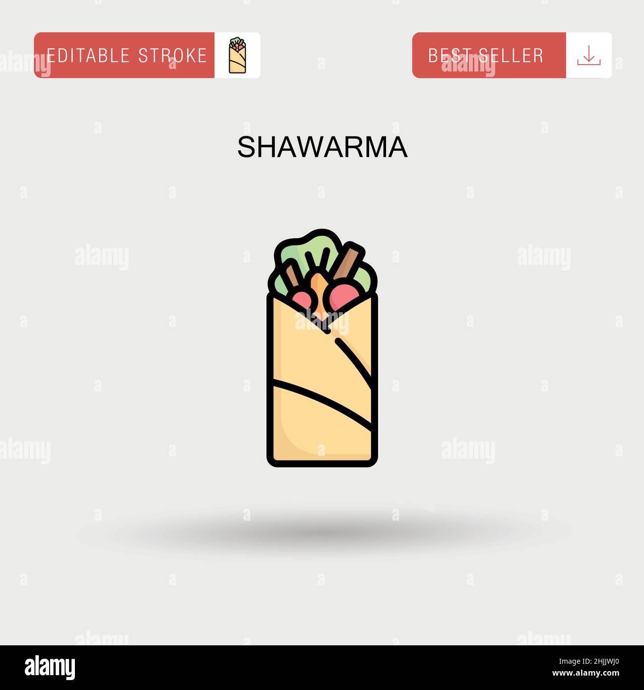 Shawarma wrap Stock-Vektorgrafiken kaufen - Alamy