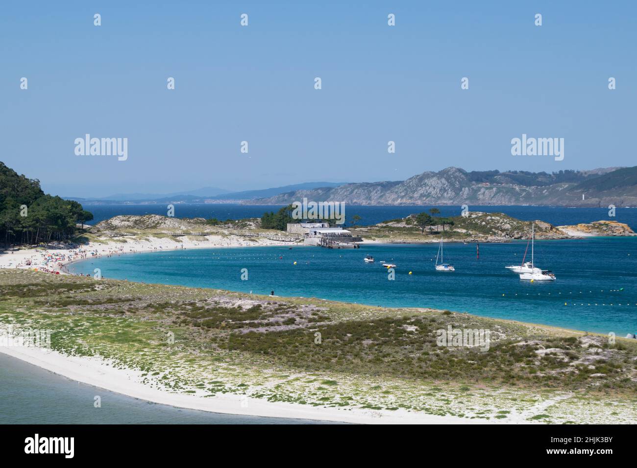 Rodas Strand, Cíes-Inseln, Pontevedra, Galicien, Spanien Stockfoto